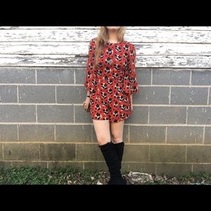 Traffic People red floral romper.
